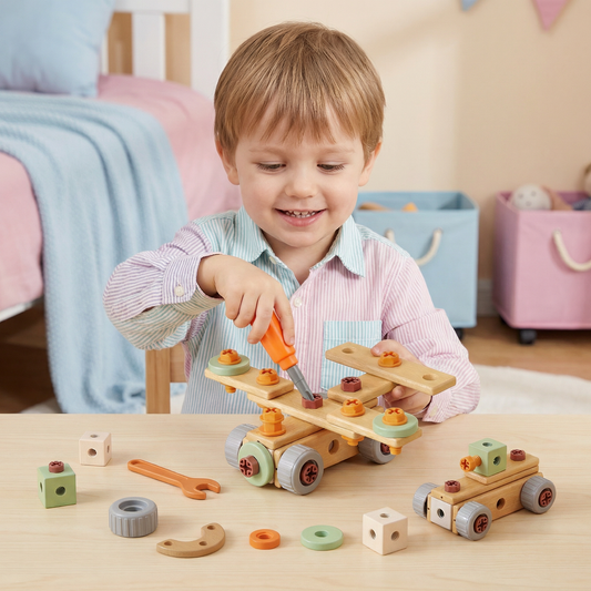 Kinder Werkzeug-Set zum Schrauben & Bauen – Lernspiel mit Zubehör