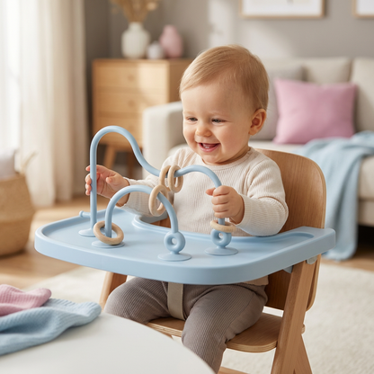 Silikon Motorik-Spielzeug für Babys – Saugnapf Lernspiel für Tisch & Hochstuhl