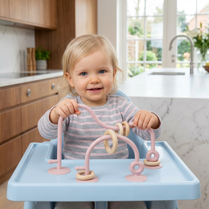 Silikon Motorik-Spielzeug für Babys – Saugnapf Lernspiel für Tisch & Hochstuhl