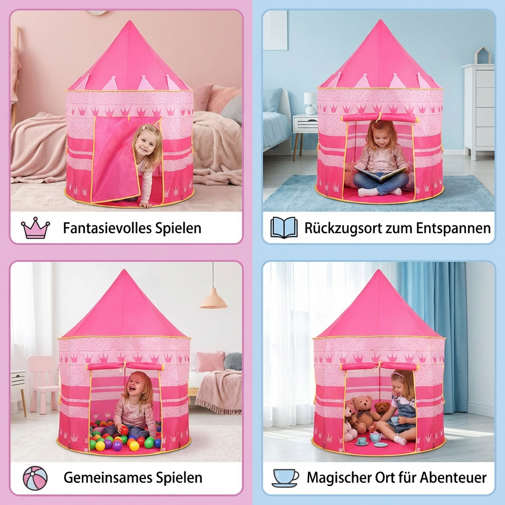 Outdoor & Indoor Sternenhimmel Kinder-Spielzelt – Magisches Schloss für kleine Abenteurer