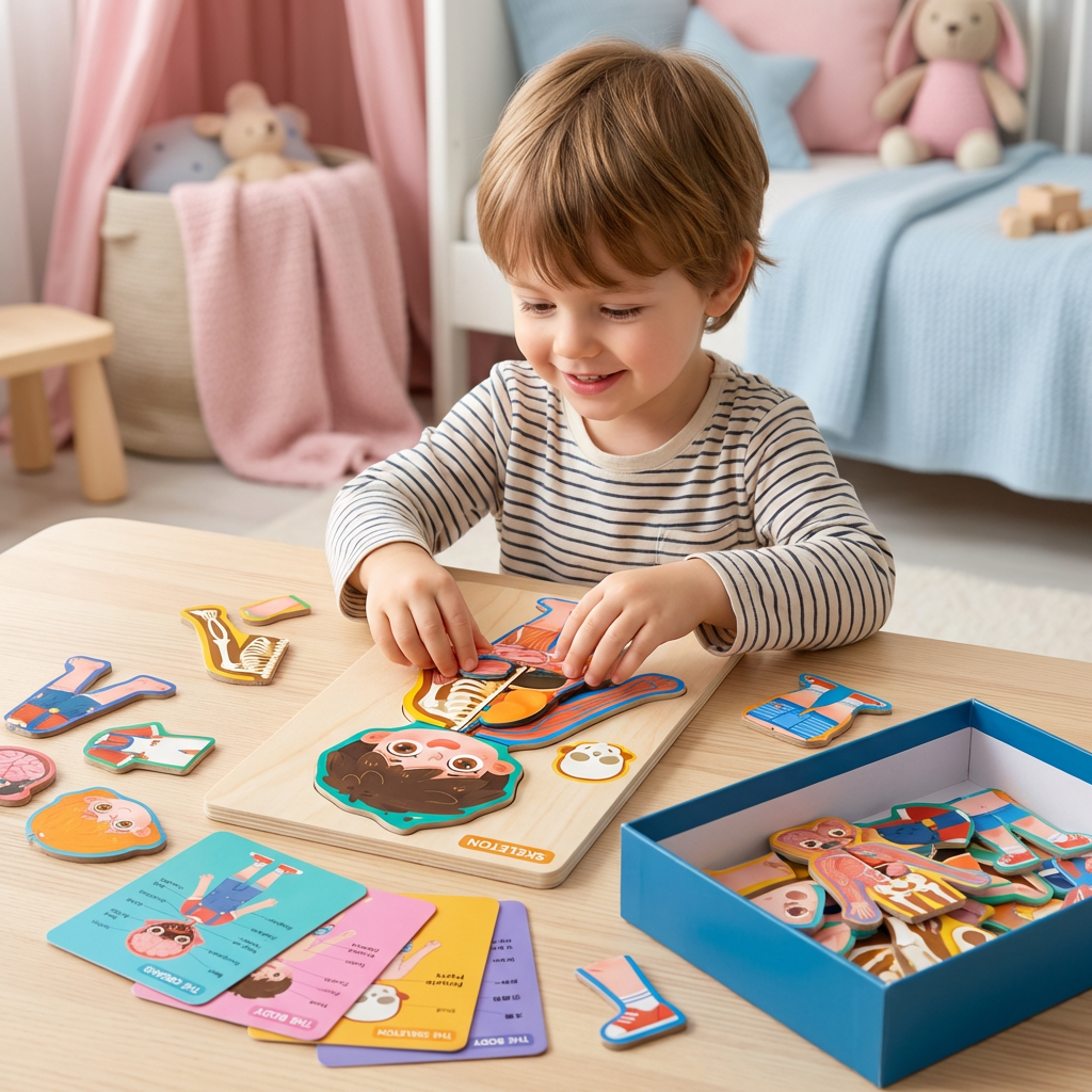 Holz Körper-Puzzle für Kinder – Anatomie spielerisch lernen