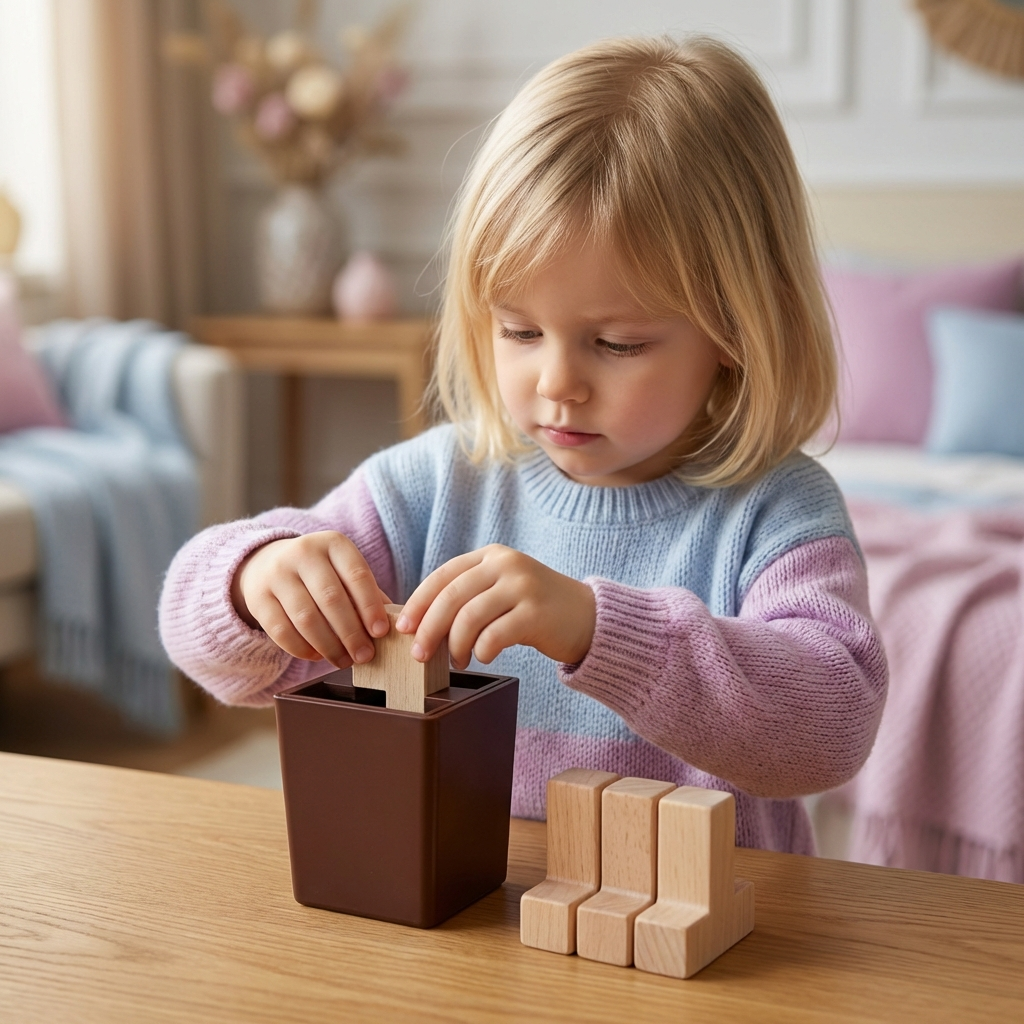 3D Holz-Logikpuzzle & Formenrätsel