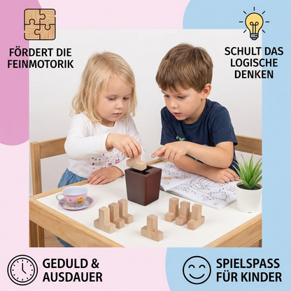 3D Holz-Logikpuzzle & Formenrätsel