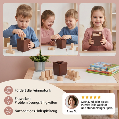 3D Holz-Logikpuzzle & Formenrätsel