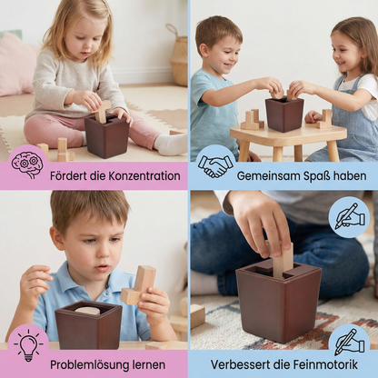 3D Holz-Logikpuzzle & Formenrätsel