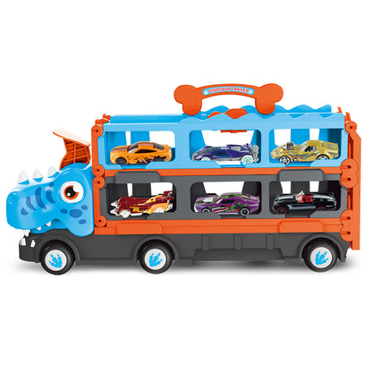 Ausklappbarer Dino Renntruck