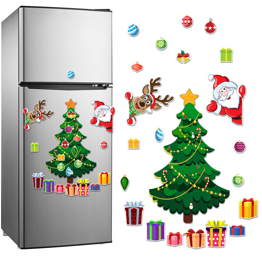 Weihnachtliches Montessori Magnet Sticker Set zum Selber Dekorieren