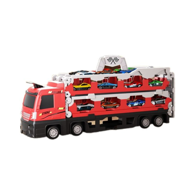 2in1 Ausklappbare Lastwagen Rennstrecke