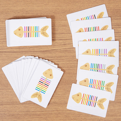 Montessori Fischgräten Farben Ordnungsspiel für Kinder