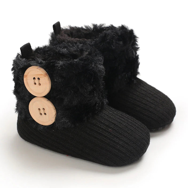 Warme Baby-Winterstiefel – Weiche, gefütterte Hausschuhe mit rutschfester Sohle