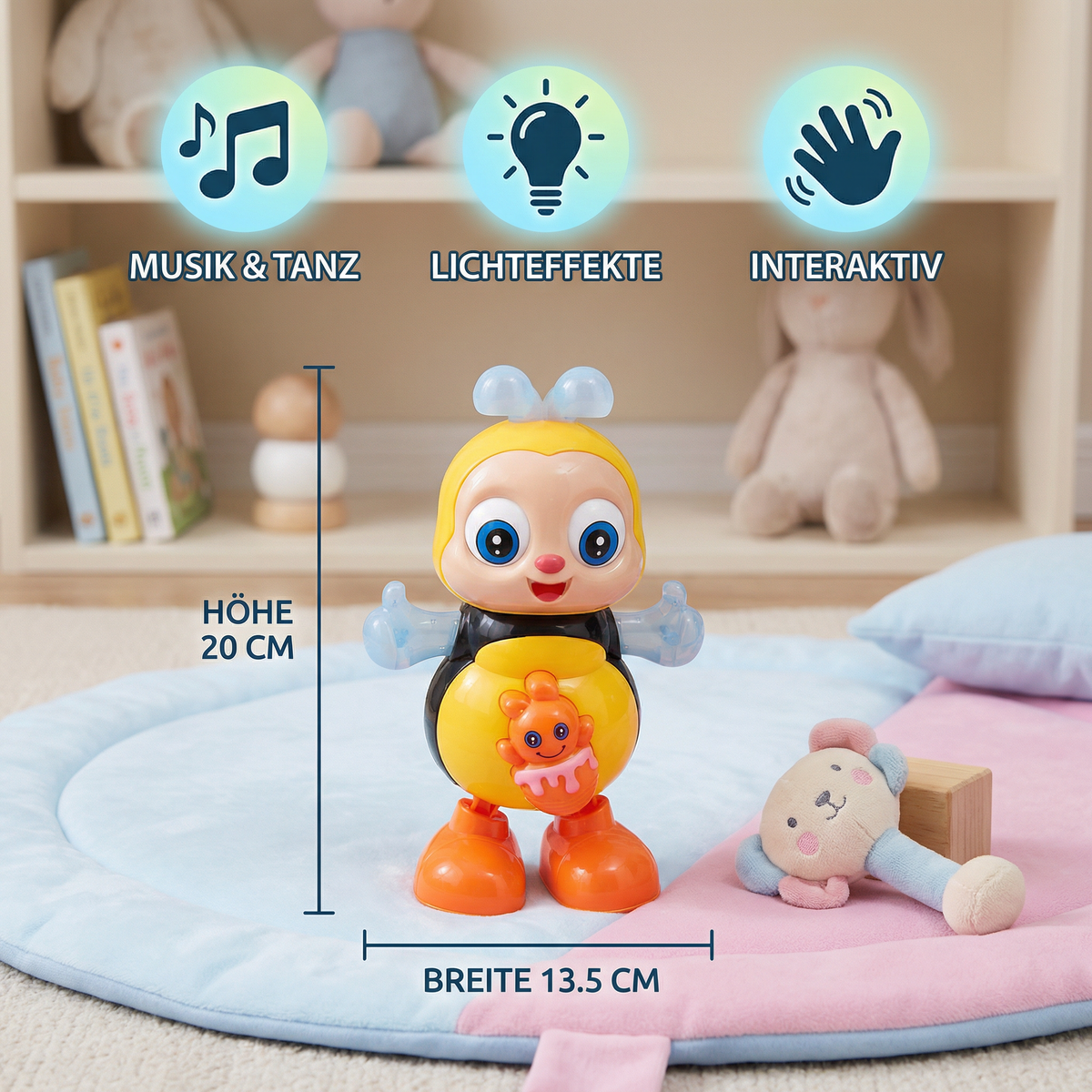 Tanzende Musik-Biene – Interaktives Spielzeug für Babys & Kleinkinder