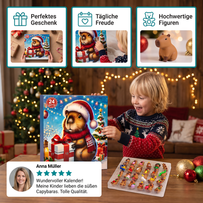 24-Tage-Capybara-Weihnachts-Adventskalender – 24 niedliche Mini-Figuren