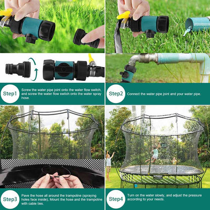 Erfrischender Trampolinspaß - Wassersprinkler