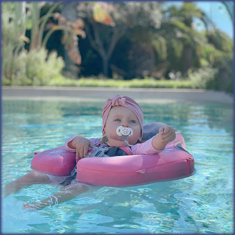 Baby Schwimmring mit Dach – Schwimmhilfe mit Sicherheitsgurt & UV-Schutz