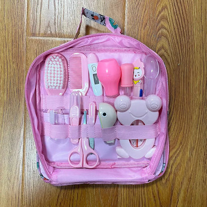Baby Pflege Set mit Thermometer, Bürste und Nagelknipse