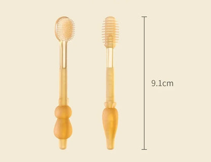 Baby Zahnbürsten Set aus Silikon – Mit Aufbewahrungsbox für unterwegs