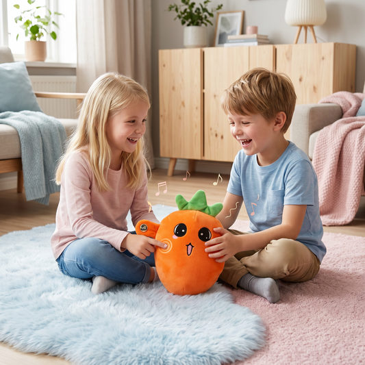 Interaktives Früchte-Plüschspielzeug für Kinder – Sensorisches Rhythmus- & Musikspielzeug