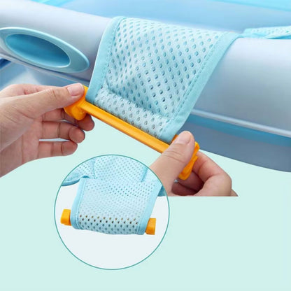 Faltbare Baby Badewanne mit Anti-Rutsch Baby Sitz und Sicherheitsgurt