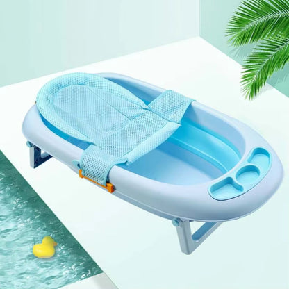 Faltbare Baby Badewanne mit Anti-Rutsch Baby Sitz und Sicherheitsgurt