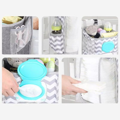 Windelorganizer für Babybett – Hängender Wickeltisch-Organizer