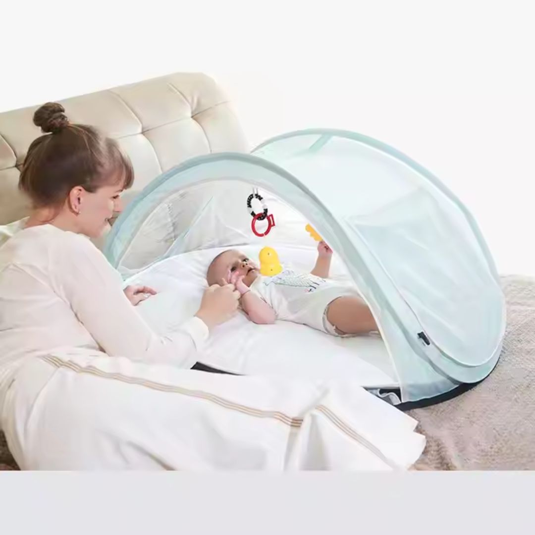 Baby Moskito-Netz – Zusammenklappbares Baby Reisebett und Schutznetz