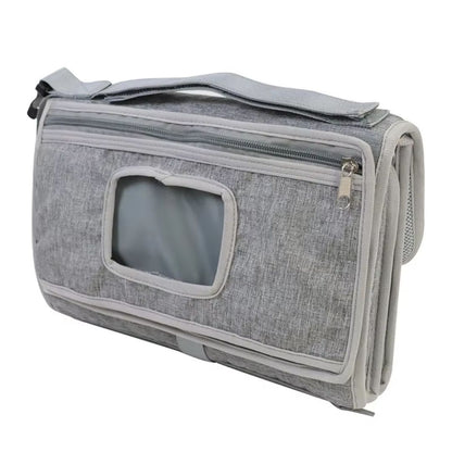 Wickelunterlage für Unterwegs – Faltbare Baby Wickelmatte mit Taschen