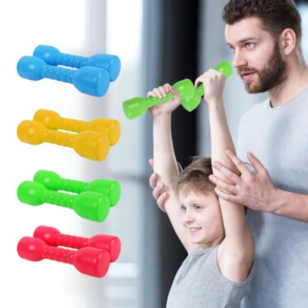 Bunte Kunststoff Hanteln für Kinder – Leichtes Fitness Spielzeug