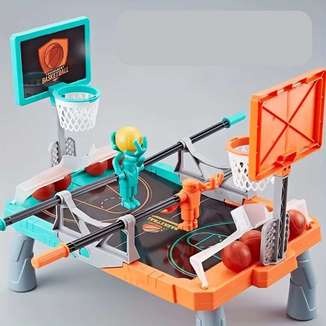 Interaktives Tisch-Basketballspiel mit Schussmechanismus
