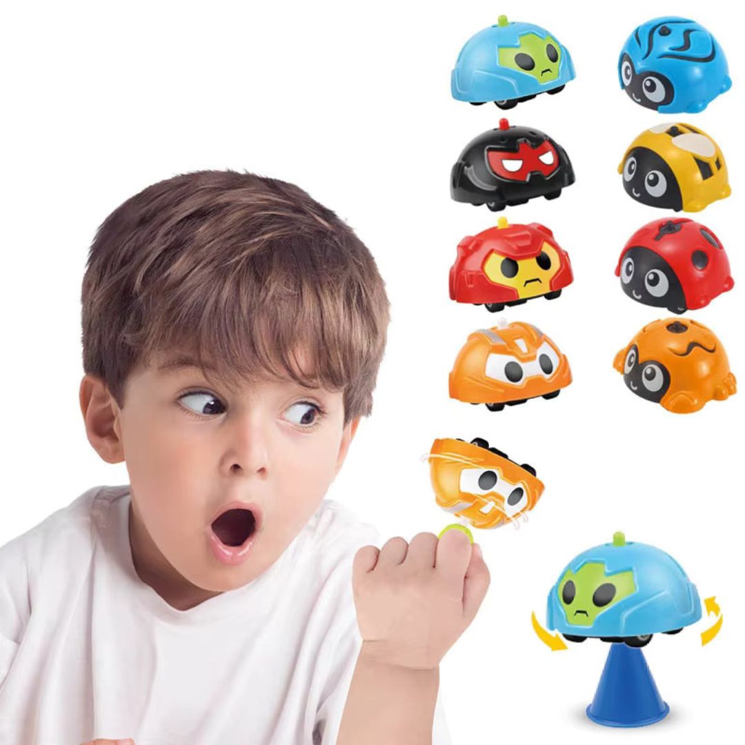 Verrückte Spinnerei-Abenteuer – Spielzeugauto mit Rollfunktion für Kinder
