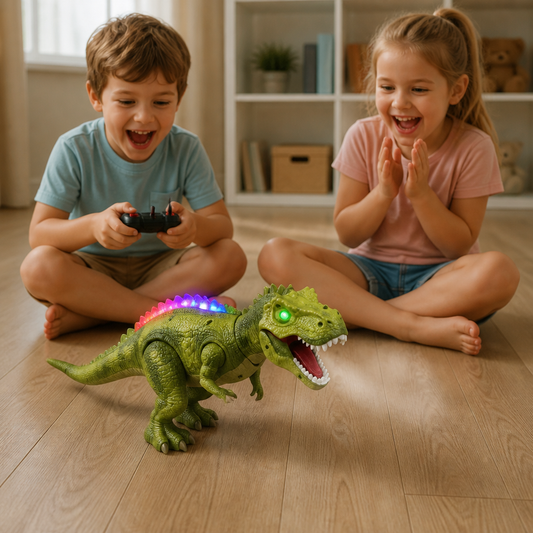 Ferngesteuerter laufender T-Rex – RC-Dinosaurier mit Sprühnebel, Licht & Sound