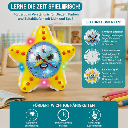 Seestern-Lernuhr – Interaktives Spielzeug zum Erlernen der Uhrzeit für Kinder