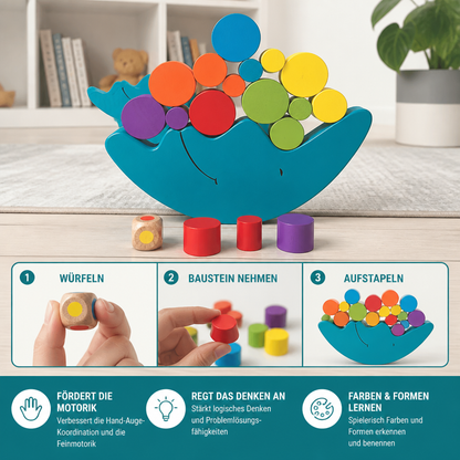 Buntes Stapelspielzeug – Lernspielzeug für Kinder mit Farben und Formen