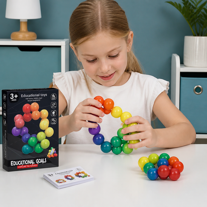 Buntes 3D-Ball-Bauset – Kreatives Konstruktions- & Feinmotorik-Lernspielzeug für Kinder