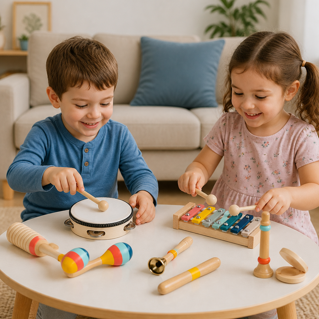Musikinstrumente-Set aus Holz – Montessori-Schlaginstrumente & Rhythmus-Lernspielzeug für Kinder
