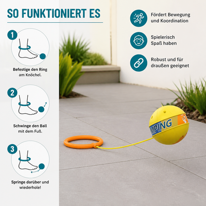 Interaktives Skip-Ball-Knöchelspielzeug für Kinder