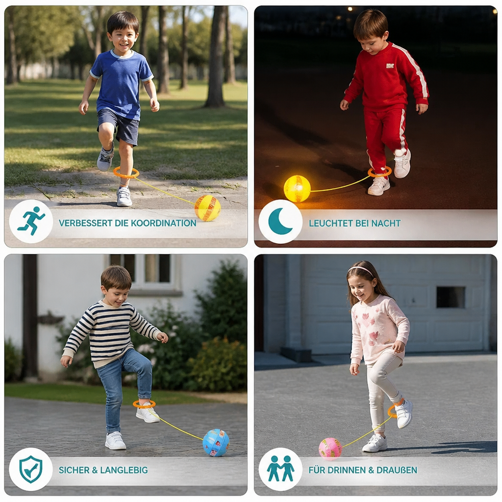 Interaktives Skip-Ball-Knöchelspielzeug für Kinder
