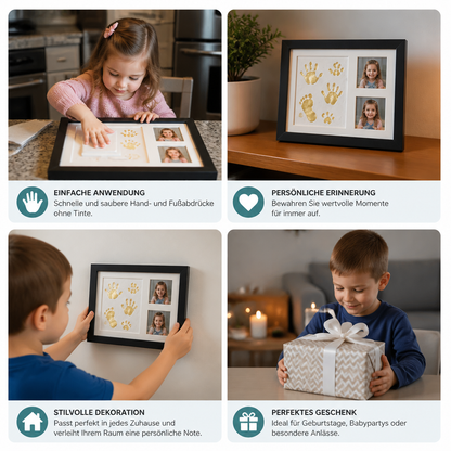 DIY-Handabdruck-Erinnerungsrahmen-Set für Kinder – Handabdruck & Fotodisplay