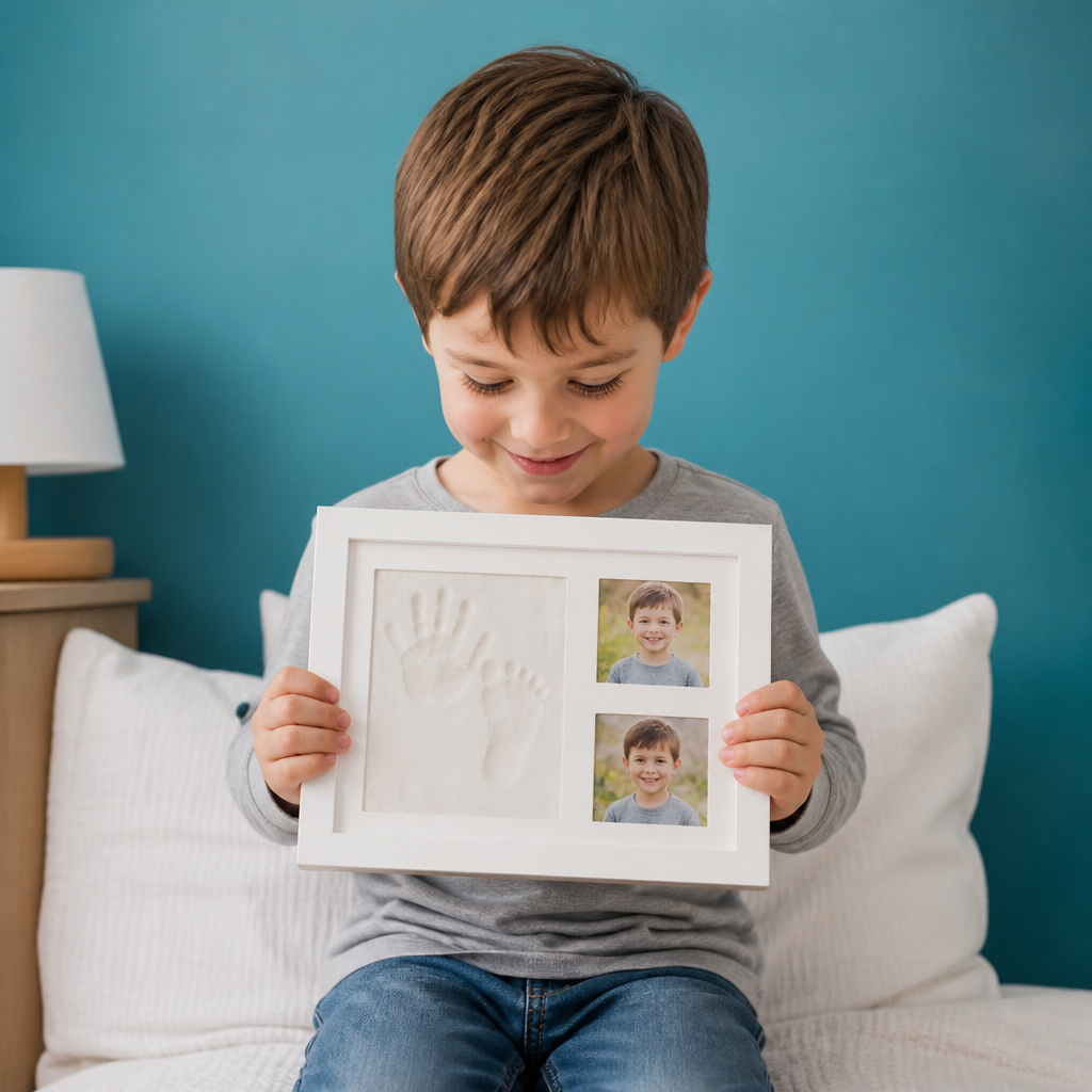 DIY-Handabdruck-Erinnerungsrahmen-Set für Kinder – Handabdruck & Fotodisplay