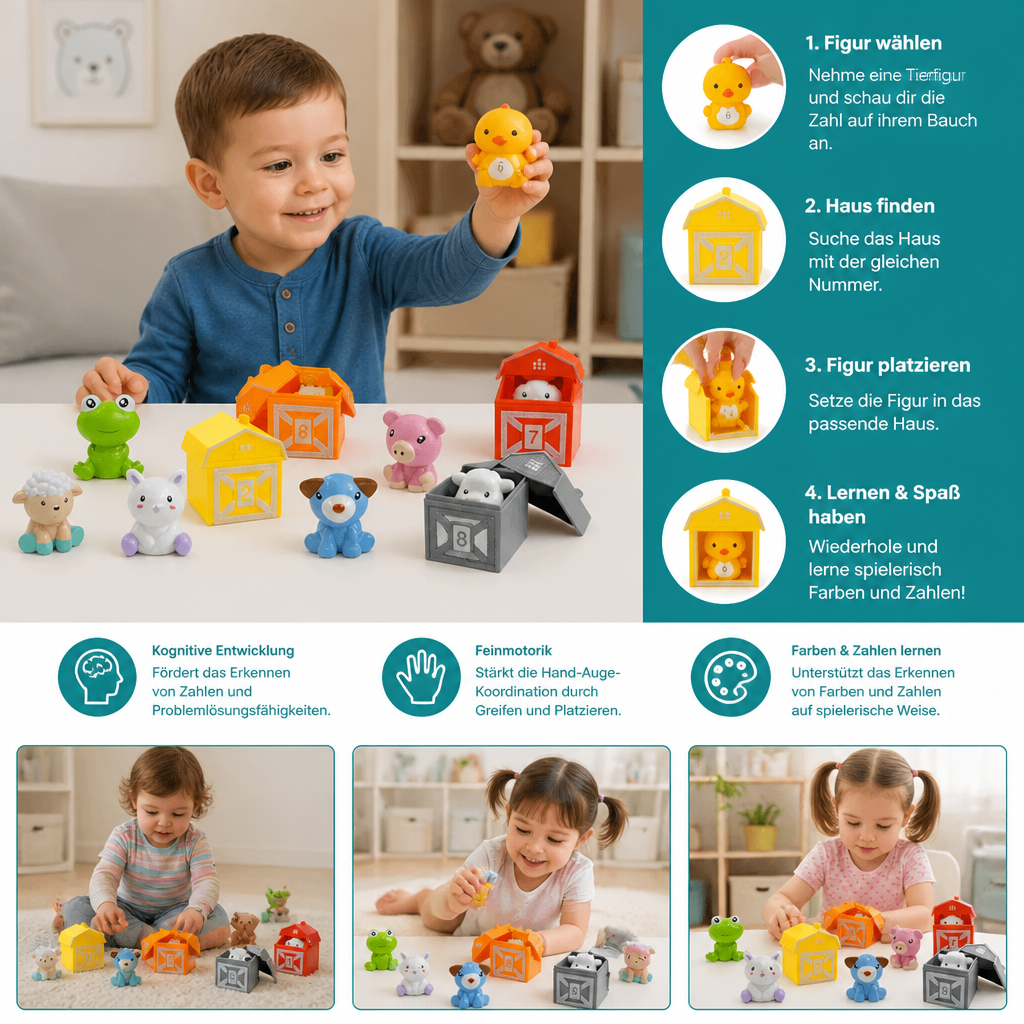 Montessori Farben & Zahlen Farm