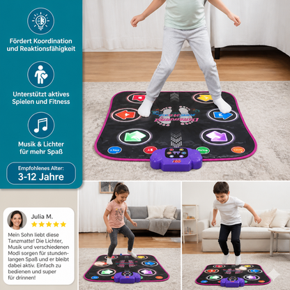 Leuchtende Bluetooth-Tanzmatte für Kinder mit 5 Spielmodi