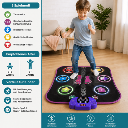 Leuchtende Bluetooth-Tanzmatte für Kinder mit 5 Spielmodi