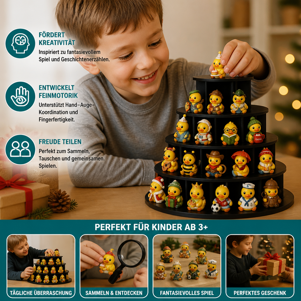 24-Tage-Adventskalender mit magischen Enten & sammelbaren Mini-Figuren