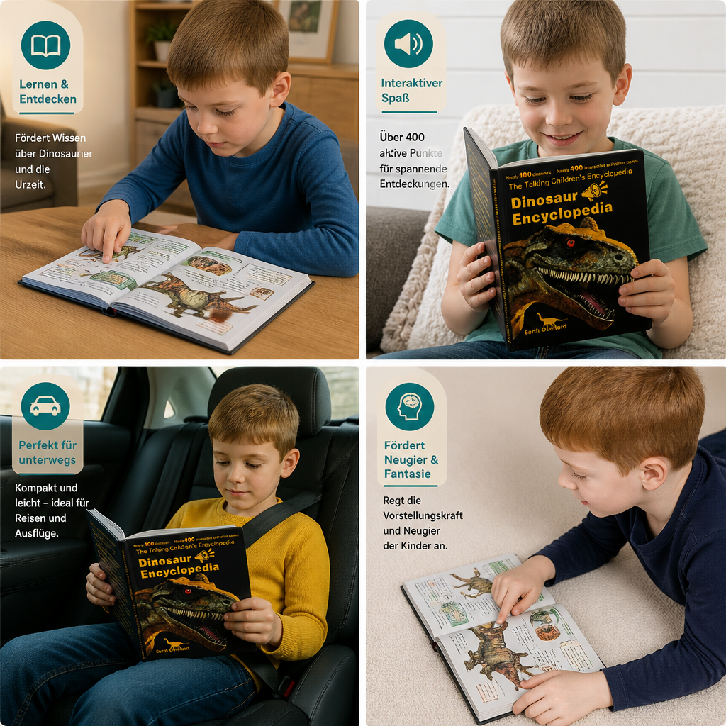 Interaktives sprechendes Dinosaurier-Enzyklopädie-Buch