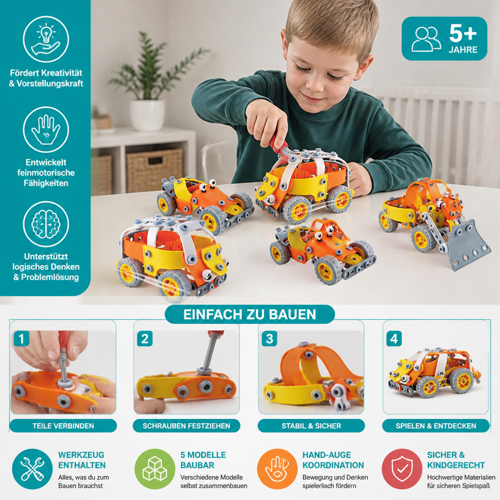 Flexibles MINT-Schrauben- & Muttern-Bausteinset