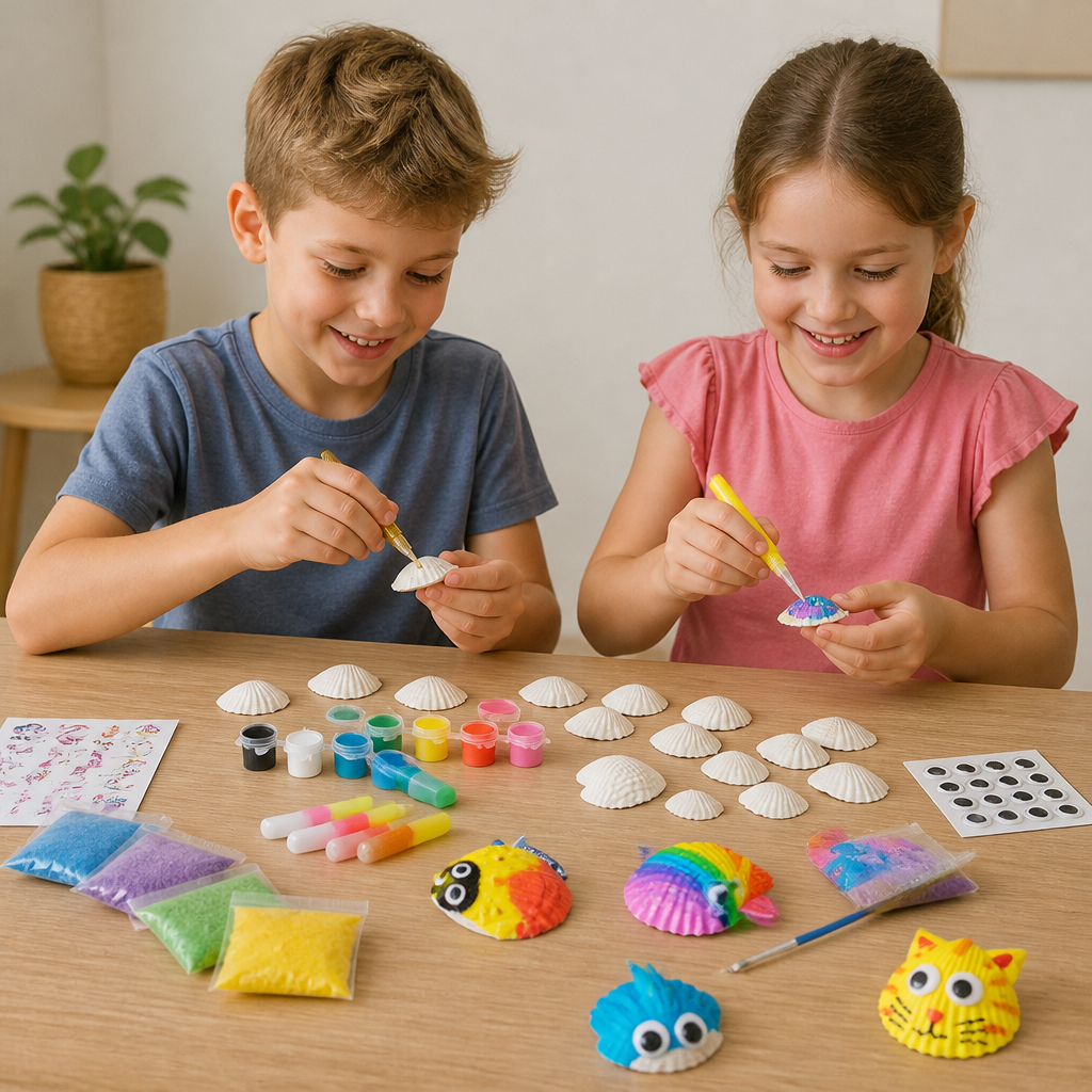Glow-in-the-Dark Muschel-Malset – Leuchtendes DIY-Bastelset