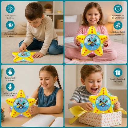 Seestern-Lernuhr – Interaktives Spielzeug zum Erlernen der Uhrzeit für Kinder