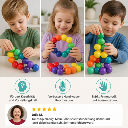 Buntes 3D-Ball-Bauset – Kreatives Konstruktions- & Feinmotorik-Lernspielzeug für Kinder