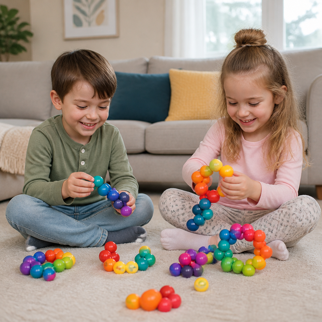 Buntes 3D-Ball-Bauset – Kreatives Konstruktions- & Feinmotorik-Lernspielzeug für Kinder