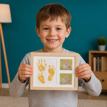DIY-Handabdruck-Erinnerungsrahmen-Set für Kinder – Handabdruck & Fotodisplay