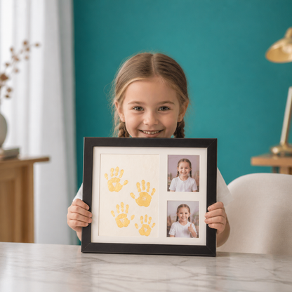 DIY-Handabdruck-Erinnerungsrahmen-Set für Kinder – Handabdruck & Fotodisplay